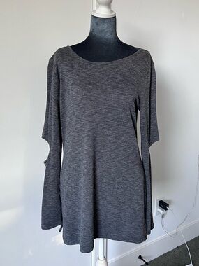 Michael Kors Charcoal Scoop Neck Swing Sweater